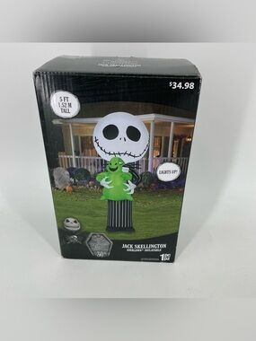 Gemmy Nightmare Before Christmas Jack Skellington 5ft Halloween Inflatable